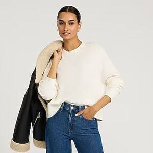 Express Off White Crewneck Sweater